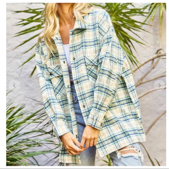 #14 Retro Chic Plaid Jacket With Fur Sherpa Inside - Picture 4 of 6